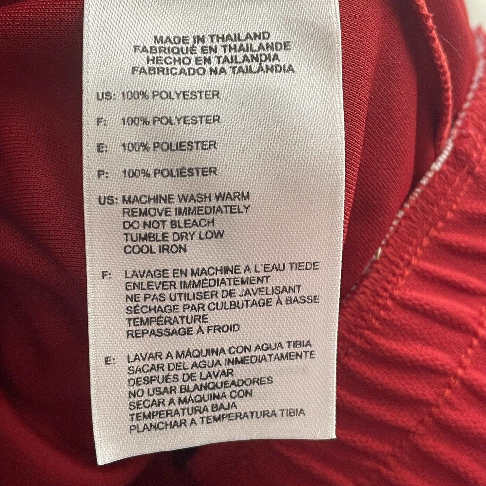 Adidas Full Zip Up Jacket Mens Small Tall Red Black Sporty Track Jacket - Picture 3 of 15